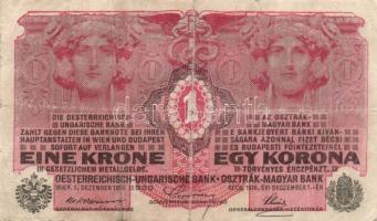 1916-22. 1K (6x) kettő zöld vízszintes "Deutschösterreich" felülnyomással + 2K felülnyomás...