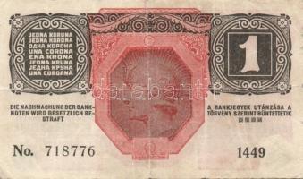 1916-22. 1K (6x) kettő zöld vízszintes "Deutschösterreich" felülnyomással + 2K felülnyomás...