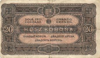 1916-22. 1K (6x) kettő zöld vízszintes "Deutschösterreich" felülnyomással + 2K felülnyomás...