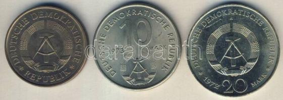 Németország/NDK 1969-1973. 5M, 10M, 20M "Friedrich v.Schiller" T:2,2+