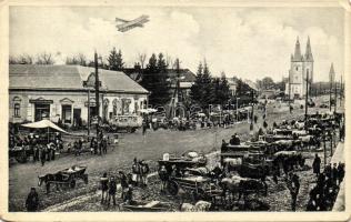 Gálszécs (Secovce) with Jewish Credit Cooperative, autobus and aeroplane (Rb)