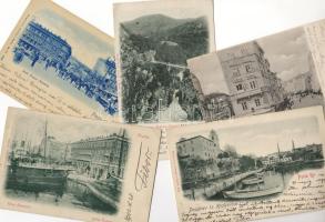5 db századfordulós Fiume képeslap