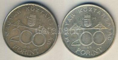 1994. 200Ft Ag (2x) "Deák" T:2