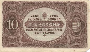 1913. 20K II.kiadás "Magyarország" piros körbélyegzővel T:III- + 1920. 10K (2x), 20K T:III...