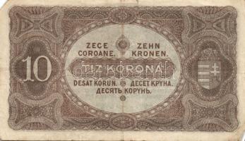 1913. 20K II.kiadás "Magyarország" piros körbélyegzővel T:III- + 1920. 10K (2x), 20K T:III...