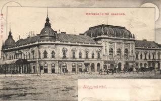 Nagyvárad Hall of Commerce with the shops of Silberstein, Henrik Nádor and Ferenc Jung (fl)