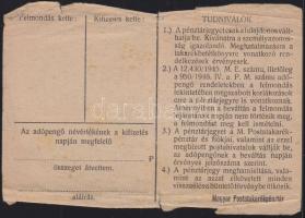 946. 100.000AP pénztárjegy T:IV