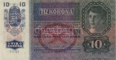 1915. 10K "Deutschösterreich" felülbélyegzéssel (2x) T:II,III