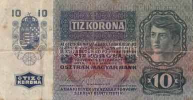 1915. 10K "Deutschösterreich" felülbélyegzéssel (2x) T:II,III