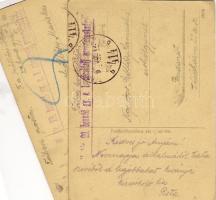 1917 2 db képeslap Kárpátaljáról tábori postával