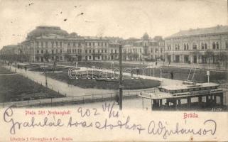 Braila Archangel  square with tram