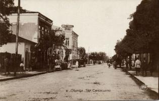 Oltenita Cantacuzino street with bank and Hotel Unirea