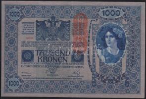 1902. 1000K függőleges "Deutschösterreich" felülnyomással T:III+