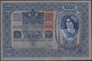 1902. 1000K függőleges "Deutschösterreich" felülnyomással T:III+/III