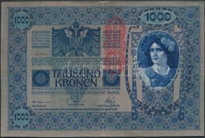 1902. 1000K függőleges Deutschösterreich felülnyomással T:III