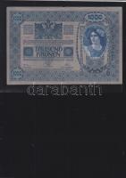 1902. 1000K függőleges "Deutschösterreich" felülnyomással (2x) T:III-,IV