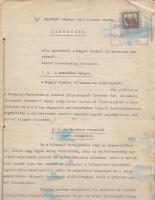 1918 Érdekes vasúttörténeti dokumentum. A Ferencvárosi rendező-pályaudvartól a Soroksárig menő összekötő vágány munkáira kötött szerződés, árjegyzékkel, részletes leírással összesen 50 oldalon, plusz a vonatkozó ajánlat dokumentációja költségszámítással