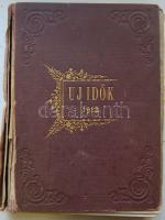 Herczegh Ferenc: Új idők Társadalmi, szépirodalmi, művészeti és társadalmi képes hetilap 18. évfolyama 1911 október-1912 március aranyozott kiadói egészvászon kötésben ( gerinc sérült)