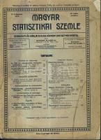 1932 Magyar Statisztikai Szemle az 1931-es népszámlálás eredményeivel (megviselt borító)