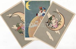 Hold motívum, 3 gyereklap