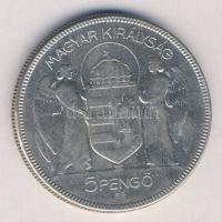 1930. 5P Ag "Horthy jobbra" T:3