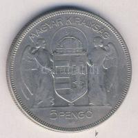 1930. 5P Ag "Horthy jobbra" T:3