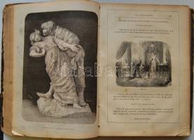 1882 Livre d`Amour - a Szerelem könyve 720 oldalas francia könyv rengeteg képpel (az első 6 lap rossz állapotban) kopott félbőr kötésben