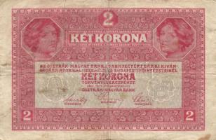 1916. 1K (2x) zöld "Deutschösterreich" felülbélyegzéssel + 1917. 2K (4x) zöld "DÖ&quo...