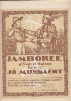 1933 Jamboree elismerő oklevél eredeti táborparancsnoki bélyegzővel