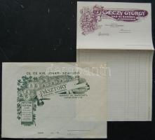 cca 1900 2 db szecessziós fejléces számla