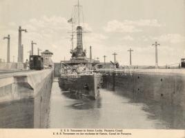 ca 1910 Panama csatorna 9 db 20x15 cm kép