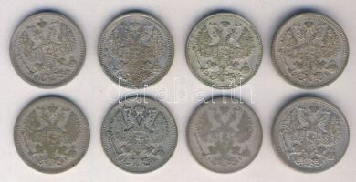 1903-1912. 20k Ag (8x) mindegyik különböző évszámmal T:2,3