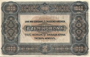 1920. 1000K "MINTA" perforációkkal, "B09-508201" sorszámmal T:II- (8-10 apró lyu...