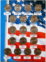 Tartalmas érme gyűjtemény, négy mappába rendezve, precízen katalogizálva, az elválasztólapokon felso...