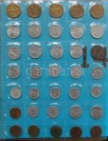 Tartalmas érme gyűjtemény, négy mappába rendezve, precízen katalogizálva, az elválasztólapokon felso...