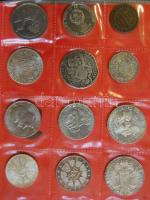 Tartalmas érme gyűjtemény, négy mappába rendezve, precízen katalogizálva, az elválasztólapokon felso...