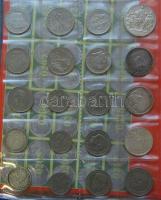 Tartalmas érme gyűjtemény, négy mappába rendezve, precízen katalogizálva, az elválasztólapokon felso...