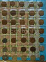 Tartalmas érme gyűjtemény, négy mappába rendezve, precízen katalogizálva, az elválasztólapokon felso...