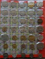 Tartalmas érme gyűjtemény, négy mappába rendezve, precízen katalogizálva, az elválasztólapokon felso...