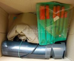 Extra nagy bolha tétel: lakatok, öngyújtó, fotel görgő, akváriumi felszerelés, gyertyatartó, számoló...