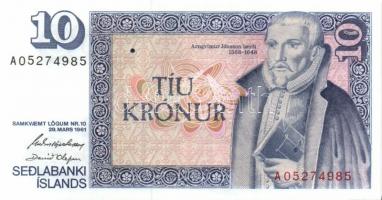 Izland 1961.(1981-86) 10Kr (2x) T:I