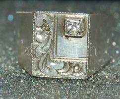 ~1930 Női ezüst (Ag) kisujj gyűrű kézi véséssel 5,62 gr dobozban