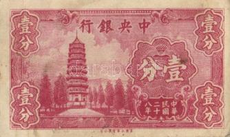 Kína 14klf bankjegy T:vegyes