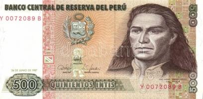 Peru 1987. 500I (2x) egymást követő sorszámmal T:I