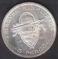 1938. 5P "Szent István" Ag T:2