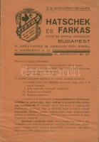 cca 1920 Hatschek és Farkas optikai és fotó-katalógus 16p.