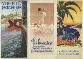 4 db háború előtti olasz és jugoszláv utazási prospektus / 4 pre-war Italy and Yugoslavia tourist-guides