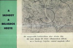 cca 1930 Sashegy 14 oldalas, elküldhető képes reklámbrossúra. Egy helyen a hajtásnál elvált.