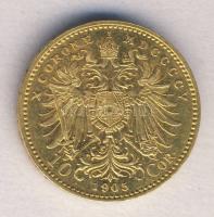 Ausztria 1905. 10K Au 3,387g T:2