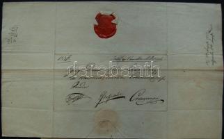1813 Ex offo levél a nádori hivatal pecsétjével és József nádor saját kezű aláírásával / Exx offo le...